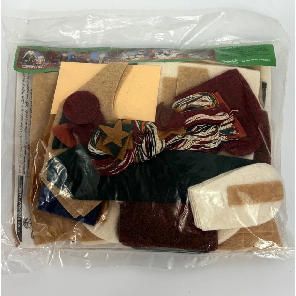 All Stuffed Up Felt Folks Kit 61102 Snowman Craft Kit Sealed by What's New